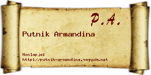 Putnik Armandina névjegykártya